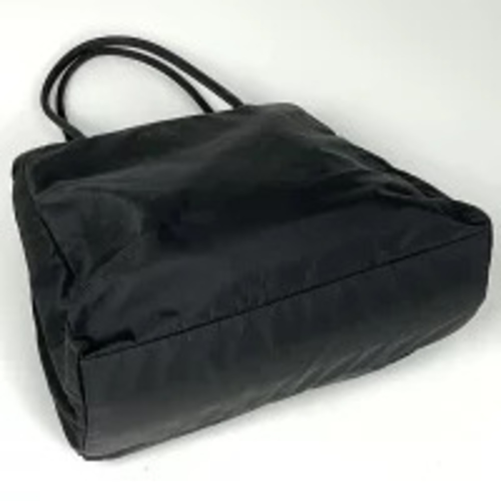 Prada Nero Tote Tessuto Black Bag Plate Handbag